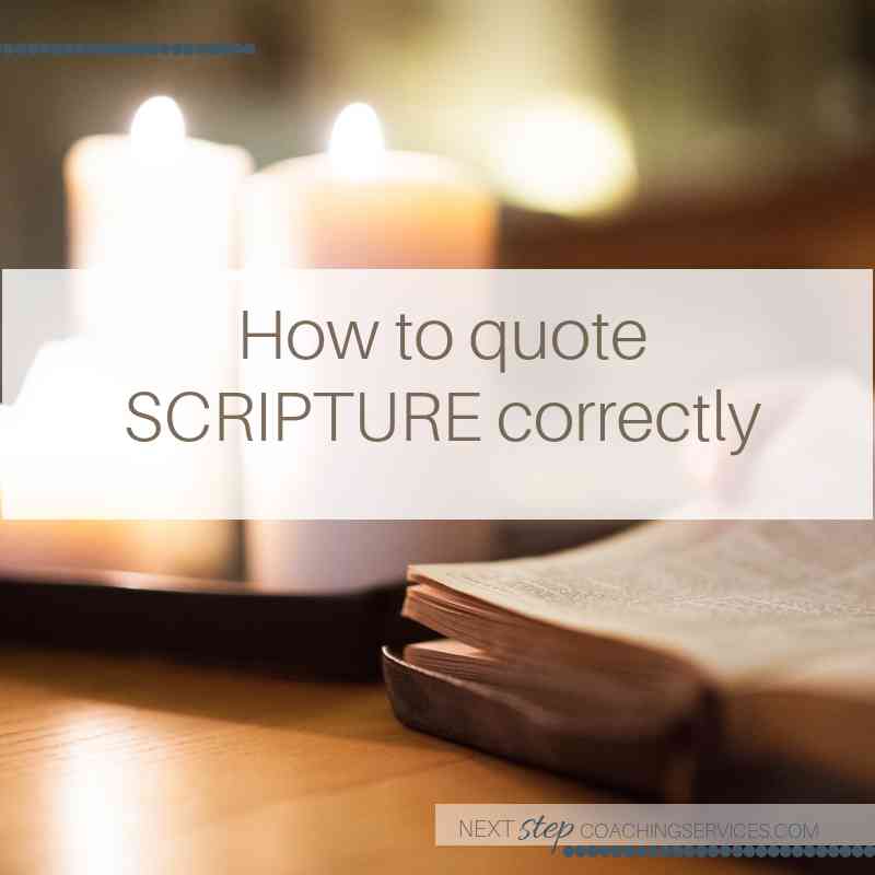 how to quote a scripture