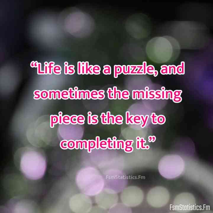 puzzle missing piece quote
