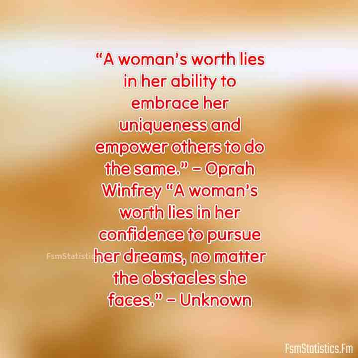 quotes about a woman's worth