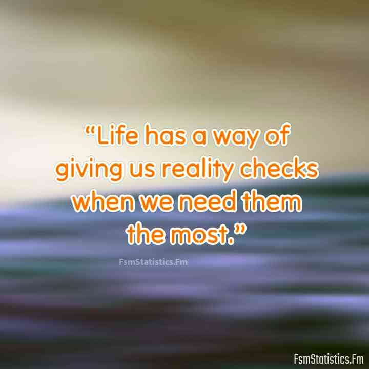 quotes on reality check