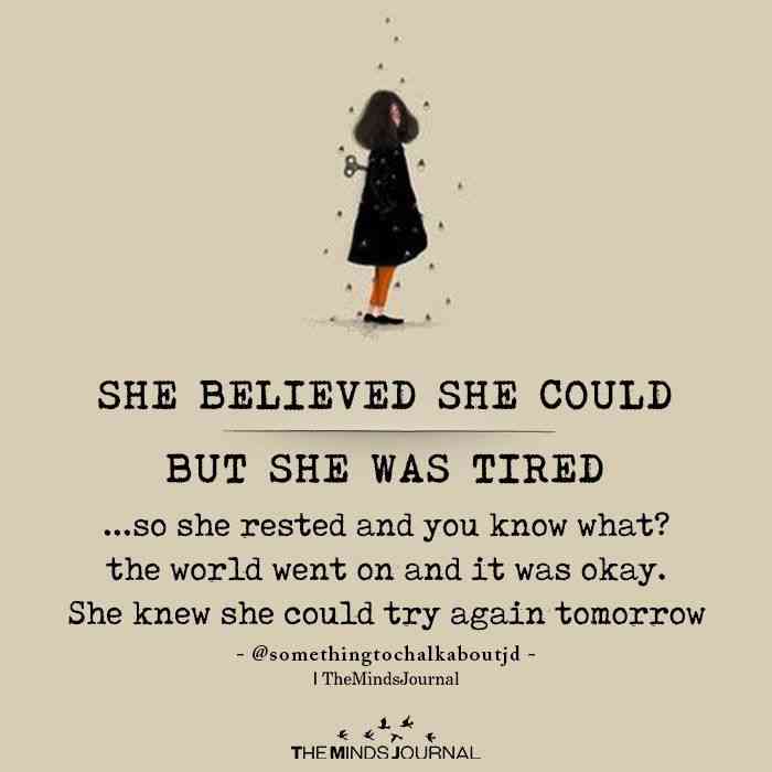 she is tired quotes