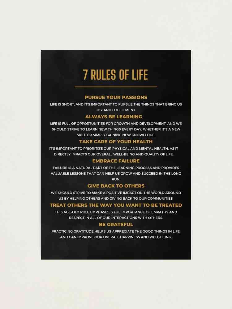 the rules of life quotes